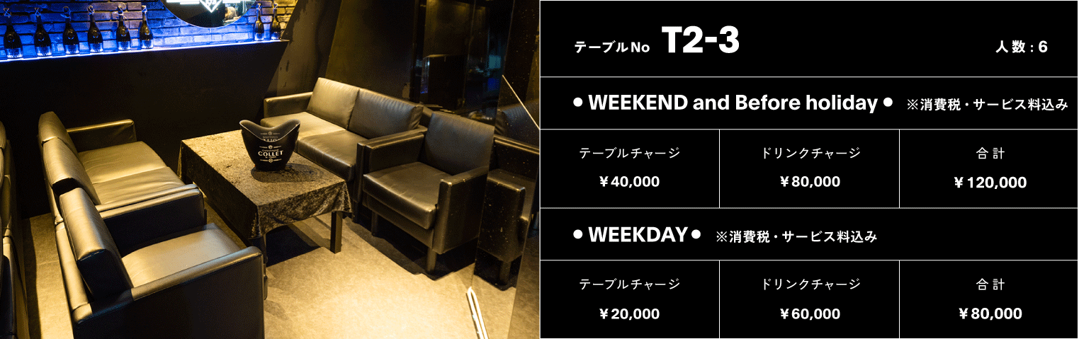 VIPテーブル No.TIER2-3
