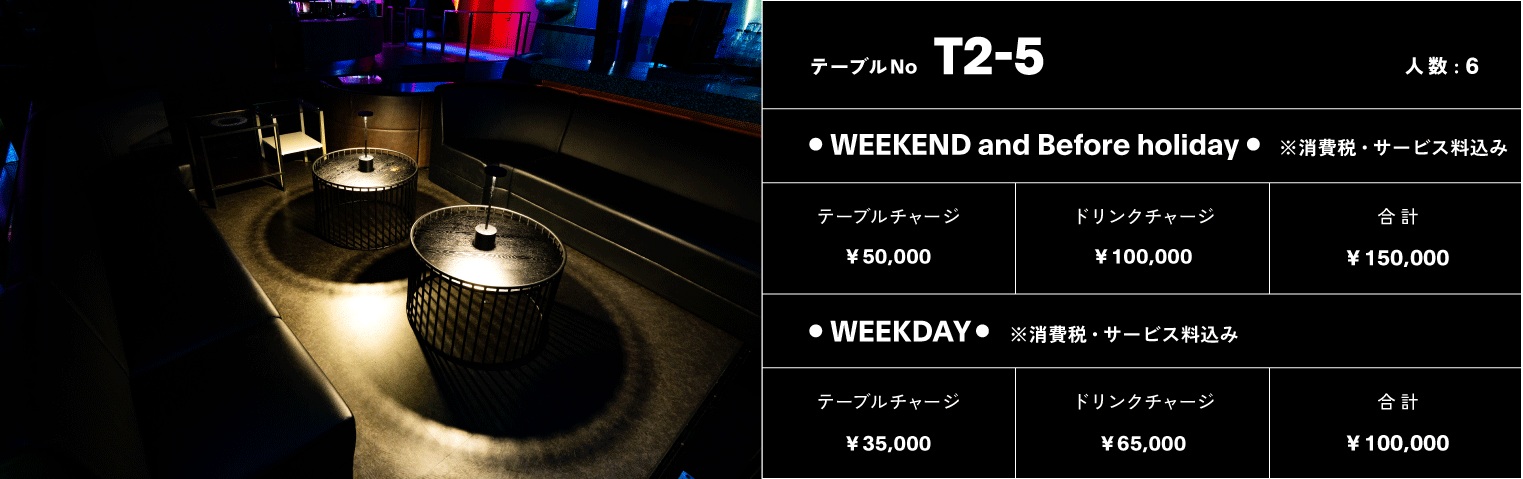 VIPテーブル No.TIER2-5