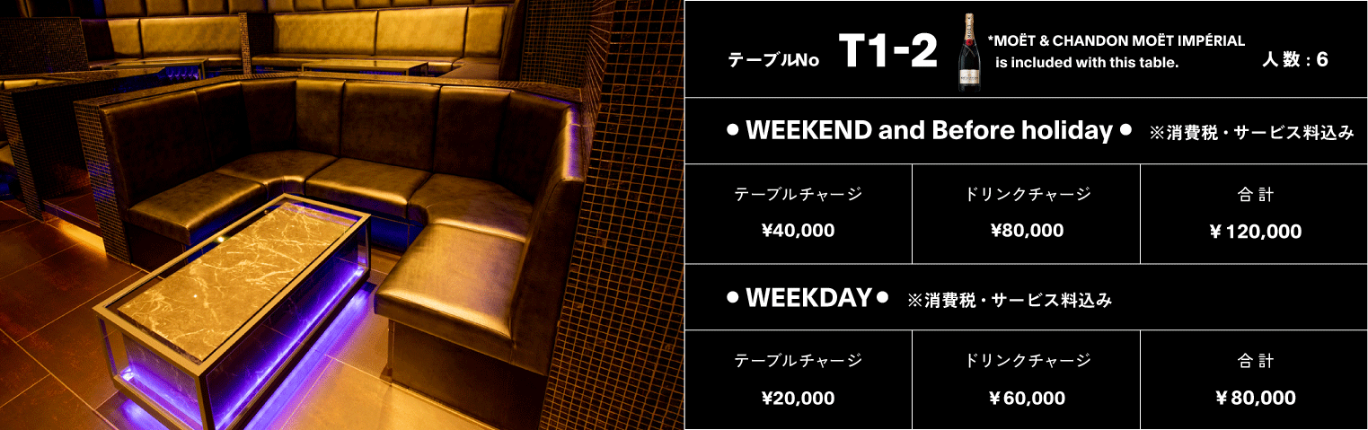 VIPテーブル No.TIER1-2