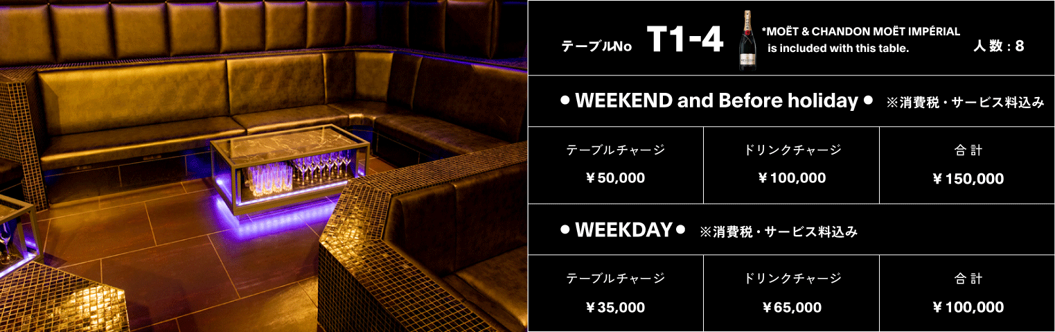 VIPテーブル No.TIER1-4