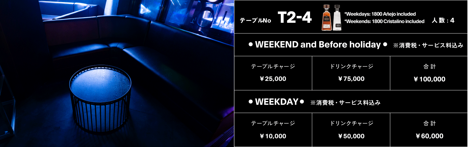 VIPテーブル No.TIER2-4