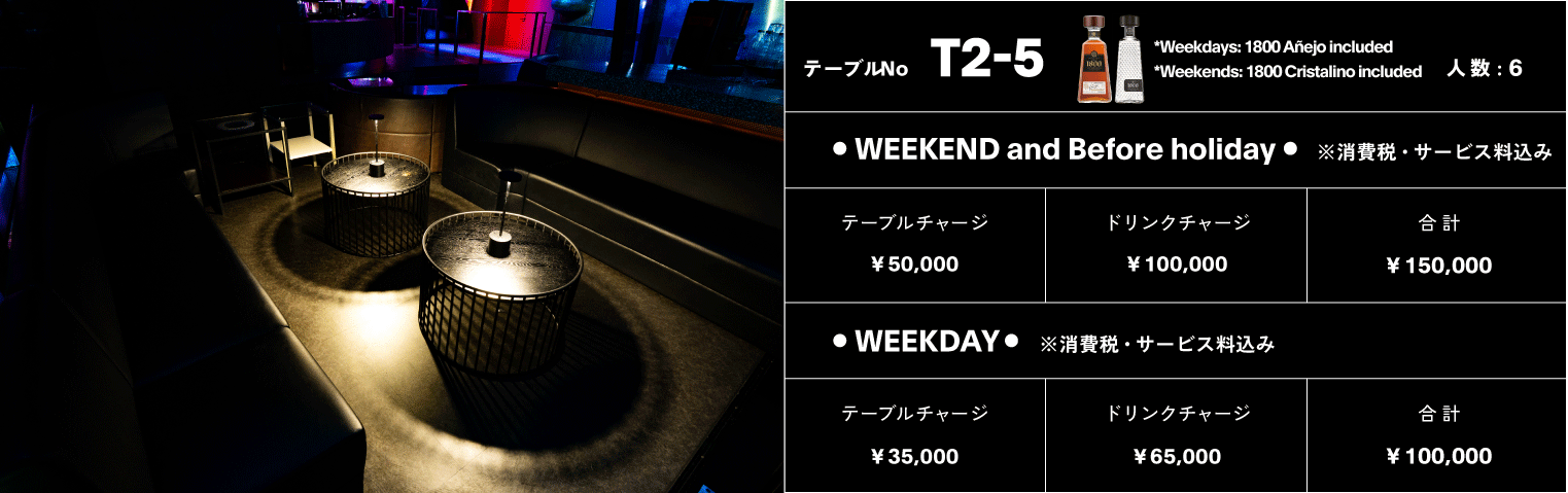 VIPテーブル No.TIER2-5